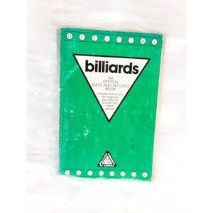 1988 Official Rulebook Billiards - The Official Rules And Records Book  Pool